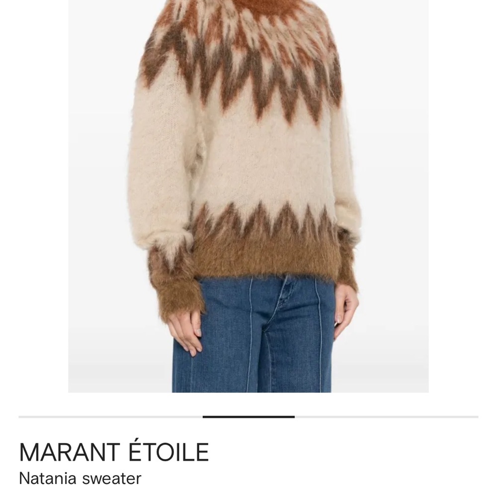 Isabel Marant Cream and Brown Patterned Sweater - Picture 2 of 6